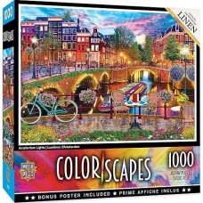 Masterpieces 1000 Piece Jigsaw Puzzle For Adults, Family, Or Kids - Amsterdam Lights - 19.25"X26.75"