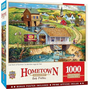 Masterpieces 1000 Piece Jigsaw Puzzle For Adults, Family, Or Kids - Last Swim Of Summer - 19.25"X26.75"