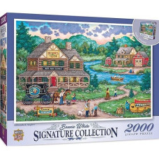 Masterpieces 2000 Piece Jigsaw Puzzle For Adults, Family, Or Kids - Adirondack Anglers - 39"X27"