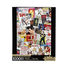 Aquarius Elvis Movie Poster Collage Puzzle (1000 Piece Jigsaw Puzzle) - Officially Licensed Elvis Merchandise & Collectibles - Glare Free - Precision Fit - 20 X 28 Inches