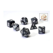 Sirius A Dice Magvision Pearl Charcoal Grey Acrylic Dice Set