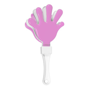 Windy City Novelties - 12 Pack - Pinkwhite Hand Clapper Noise Makers Party Favors, Team Spirit, Sports Games, Party Supplies, Cancer Awareness Month