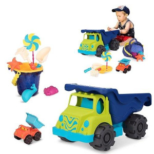 B. Toys- Large 20" Colossal Cruiser & Sand Ahoy Dump Truck- Water Play & Sand Bucket Set (10-Pc) - Colossal 20" Truck, Toy Cars, Vehicles- 18 Months+
