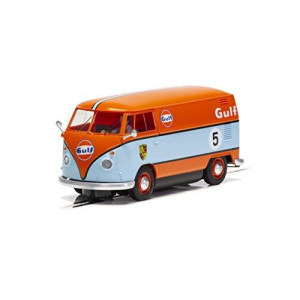 Scalextric Volkswagen Panel Van Gulf Livery 1:32 Slot Race Car C4060 Orange And Light Blue