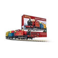 Hornby Santa'S Express Christmas Toy Train Set R1248, Red, Blue & Yellow,3 Years And Over,16Pcs