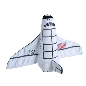 Wild Republic Huggers Space Shuttle Plush Toy Slap Bracelet Kids Toys Rocket Ship 8 White