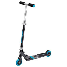 Mongoose Trace YouthAdult Kick Scooter Folding and Non-Folding Design, Regular, Lighted, and Air Filled Wheels, Multiple colors, RedBlue, 100mm Wheels
