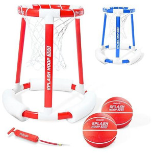Gosports Splash Hoop 360 Floating Pool Basketball Game - Includes Hoop, 2 Balls And Pump