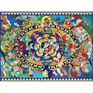 Ceaco - Disney Classics Ii - Oval Stained Glass - 1500 Piece Jigsaw Puzzle