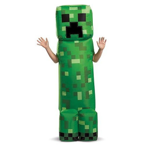 Disguise Minecraft Creeper Inflatable Costume , Green