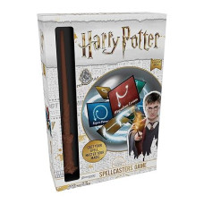 Harry Potter Spellcasters-A Charade Game With A Magical Spin - Cast Your Spell And Master Your Magic - Includes Spellcaster Wand (Replica Of Harry Potter'S Wand), 32 Spell And 32 Spellcaster Cards