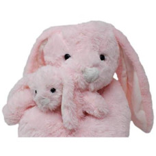 Mother & Baby Stuffed Rabbit Plush Set | Super Soft Bunny Stuffed Animal | Cute Plushies For Kids Bedroom | 15 Stuffed Animals For Girls & Boys | Farm Animal Toys For Toddlers 1-3 By Exceptional Home
