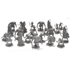 Drunk'N Dragon Dnd Enemies Minis 25 Fantasy Miniatures For Tabletop/Dungeons And Dragons Roleplaying Games - Bulk Minis Unpainted- Monsters Figures Starter Set - Compatible Dnd