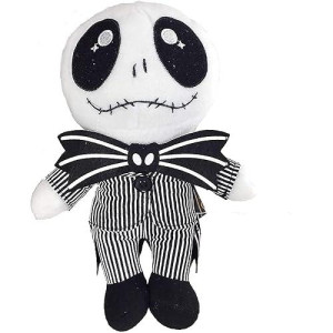 Illuokey Jack Skellington Plush Doll Nightmare Before Christmas Toys - Pumpkin King Plush Stuffed Lovely Baby Dolls (9.5 Inches, Black)