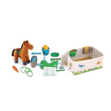 Melissa & Doug Feed & Groom Horse Care Play Set | Pretend Play | Play Set | 3+ | Gift For Boy Or Girl