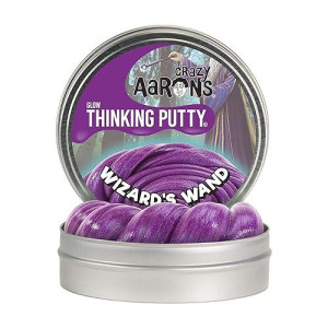 Crazy Aarrons, Thinking Putty Wizard Glow Putty 4 Inch Tin, 1 Count