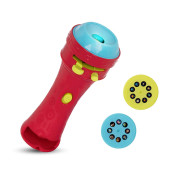 B toys -childrens Projector Flashlight with Image Reels- Pretend Play-Make Everything cosmic & Bright- Light Me To The Moon - 4 years +