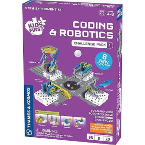 Thames & Kosmos Kids First Coding & Robotics: Challenge Pack 1 Science Experiment Kit For Early Learners | Expansion Pack For Kids First Coding & Robotics, Purple