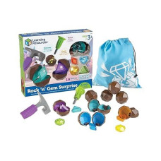 Learning Resources Rock 'N Gem Surprise, Sorting, Matching & Counting Skills Activity Set, Early Stem, 19 Pieces, Ages 3+