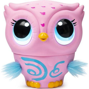 Owleez 6053359 Flying Baby Owl Interactive Toy With Lights And Sounds (Pink), For Kids Aged 6 And Up, Pink