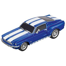 Carrera 64146 Ford Mustang '67 Racing Blue Go!!! Analog Slot Car Racing Vehicle 1:43 Scale