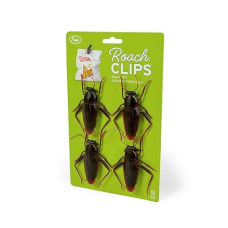 Genuine Fred Roach Bag Clips, Set Of 4, Brown