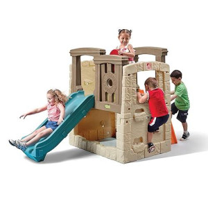 Step2 Woodland Climber Ii Kids Playset, Ages 2 -6 Years Old, Toddler Slide And Climbing Wall, Outdoor Playground For Backyard, Sturdy Plastic Frame, Easy Set Up