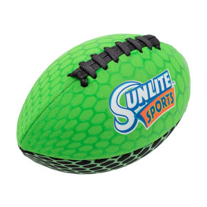 Sunlite Sports Glow In The Dark Waterproof Football, Light Up At Night Outdoor Play, Pool Beach Lake Park Water Toy, For Kids Children Teens Adults