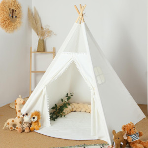 Wilwolfer Kids Teepee Tent For Girls Or Boys With Carry Case, Foldable Play Tent For Kids Or Toddler Suit For Indoor And Outdoor Play, Protable Kids Playhouse Children Tent