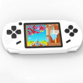 Beijue 16 Bit Handheld Games For Kids Adults 3.0'' Large Screen Preloaded 100 Hd Classic Retro Video Games Usb Rechargeable Seniors Electronic Game Player Birthday Xmas Present (White)