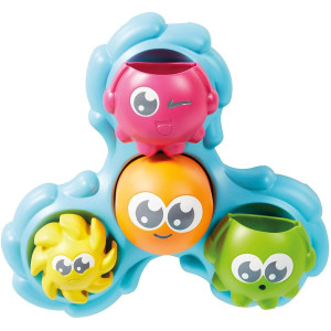 Toomies Tomy Spin & Splash Octopals Toddler Bath Toy You Pour And They Spin & Splash