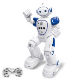 Weecoc Rc Robot Toys Gesture Sensing Smart Robot Toy For Kids Can Singing Dancing Speaking Christmas Birthday Gift (Blue)