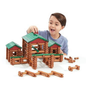 Lincoln Logs - Classic Farmhouse, 268 Pieces, Real Wood Logs - Ages 3+ - Best Retro Building Gift Set For Boys/Girls - Creative Construction Engineering - Preschool Education Toy