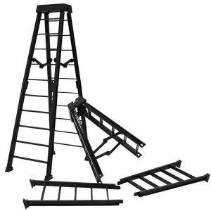 Set Of 2 Large 10 Inch Breakaway Black Ladders For Wrestling Action Figures