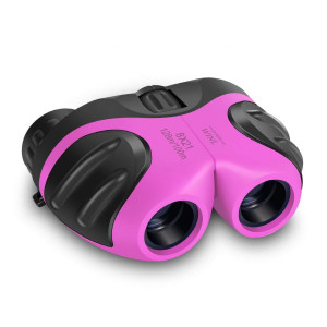 Vnvdflm Binoculars Toys For Children,Birthday Gifts For 4-9 Years Old Boys For Outdoor Play,5-12 Years Old Girls Presents,Best Gift For Kids Hunting,Learning (Pink)