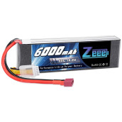 Zeee 4S 6000Mah Lipo Battery 60C 14.8V Soft Case Battery With Deans Plug Compatible With Rc Plane Quadcopter Airplane Helicopter Car Truck Boat