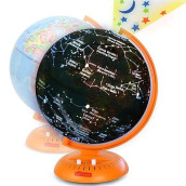 Little Experimenter Globe For Kids: 3-In-1 World Globe With Stand - Illuminated Star Map And Built-In Projector, 8