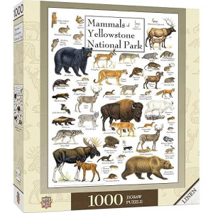 MasterPieces 1000 Piece Jigsaw Puzzle for Adults, Family, Or Kids - Mammals of Yellowstone National Park - 1925x2675