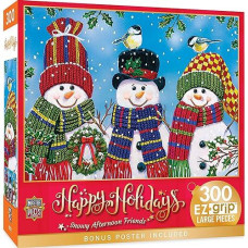 Masterpieces 300 Piece Ez Grip Christmas Jigsaw Puzzle - Snowy Afternoon Friends - 18"X24"