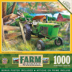 Masterpieces 1000 Piece Jigsaw Puzzle For Adults, Family, Or Kids - Deer Crossing - 19.25"X26.75"