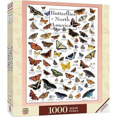 MasterPieces 1000 Piece Jigsaw Puzzle for Adults, Family, Or Kids - Butterflies of North America - 1925x2675