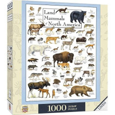 MasterPieces 1000 Piece Jigsaw Puzzle for Adults, Family, Or Kids - Land Mammals of North America - 1925x2675