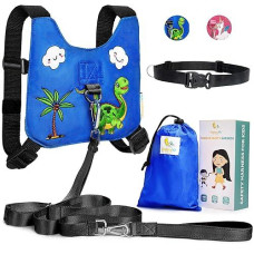HappyVk Toddler Leash - Baby Leash and Belt for Parents -Dinosaur- Baby Harness for 1-4 Years Old Boys