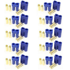 Hrb 10 Pairs Ec5 Connector Plugs Male Female 5.0Mm Gold Bullet Banana Plug Connectors For Rc Esc Lipo Battery Device Electric Motor