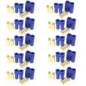 HRB 10 Pairs Ec5 connector Plugs Male Female 50mm gold Bullet Banana Plug connectors for Rc ESc Lipo Battery Device Electric Motor