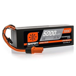 Spektrum 11.1V 5000Mah 3S 100C Smart Hardcase Lipo Battery: Ic5, Spmx50003S100H5