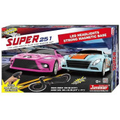 Joysway Oysway: Super 251 Usb Power Slot Car Racing Set, Led Headlights, Strong Magnetic Base, Mechanical Lap Counter & Powerbase Integrated As Combo Track, For Ages 8 And Up, 2251
