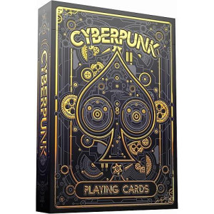 Cyberpunk Gold Playing Cards, Cardistry Decks, White Deck Of Playing Cards For Kids & Adults, Cool Playing Cards With Card Game E-Book, Unique Playing Cards For Poker, Cyberpunk Cards