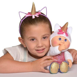 Cabbage Patch Kids Cpk And Me 9 Sparkle Unicorn Cutie Doll And Matching Unicorn Headband Accessory