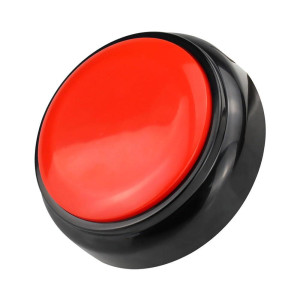 Recordable Button Record Talking Button Dog Buttons For Communication Talking Buttons For Dogs 30 Second Recording Buttons Sound Effect Button Game Buzzer (Red)